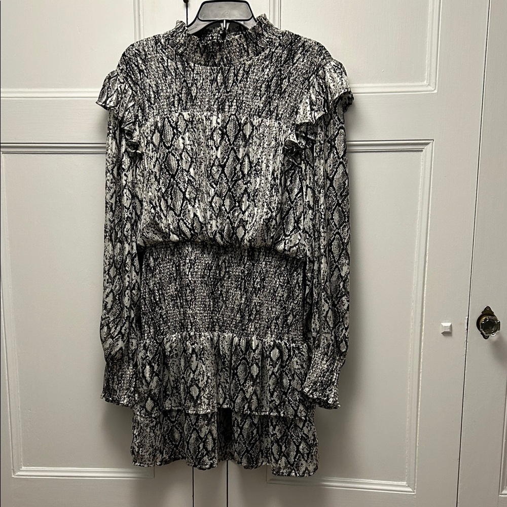 Endless Rose Snakeskin Long Sleeve Dress